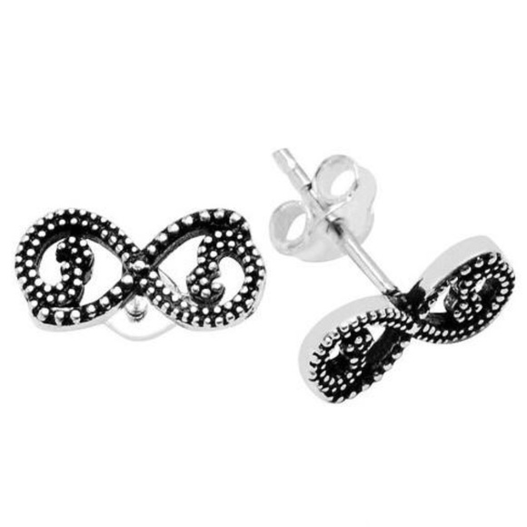 Sky Jewelers Jewelry - 925 Silver Eternity push Back Women Earring